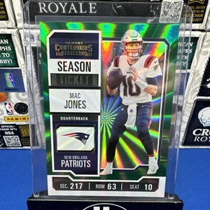 2023 Contenders Football Mac Jones Season Ticket Green Laser - Picture 1 of 2