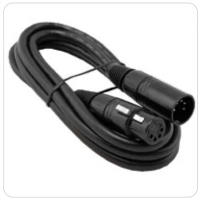   Bulk	Qty Of 10 TECHNI-LUX: DMX Data Cable XLR 5pin Male to Female 5' UL2969 - Image 1 of 2