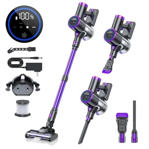 Cordless Vacuum Cleaner, 20KPA Stick Vacuum with LED Display, 2 Modes 6 in 1 ... - Picture 1 of 8