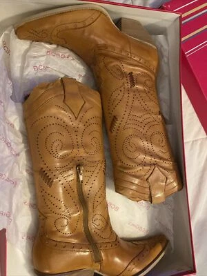 BCBG Western кожаные ботинки имбирь Tallis-WL Sz 6 М розничной $198 EUC - Изображение 1 из 4