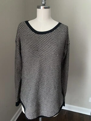 Espléndido Suéter Pullover Negro Beige Mujer Talla M Foto 1 de 4