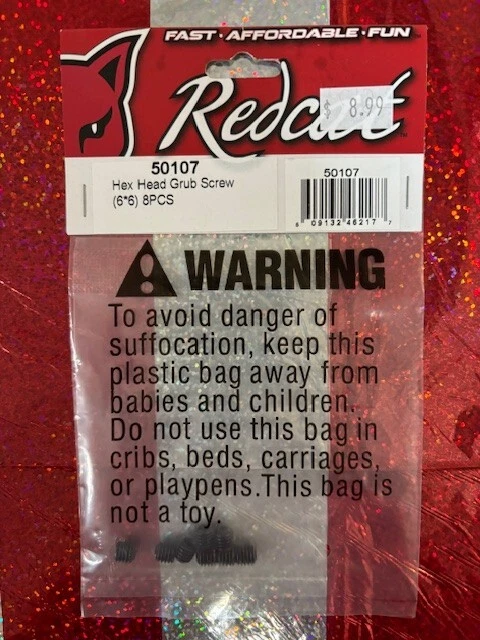 Redcat Part #50107: Hex Head Grub Screws 6*6 (8 pcs) - Image 1 of 1