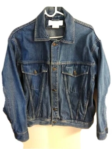 Men's blue denim jean jacket button up long sleeve size M - Picture 1 of 4