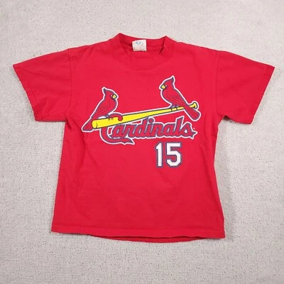 Camisa De Colección Cardenales de San Luis MLB Lee Sport Yourh Grande Roja Edmonds #15 2004  Foto 1 de 4