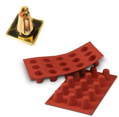 Silikomart  Stampo 15 babba' silicone SF019 dolci torta multiporzione babà Rotex - Immagine 1 di 4