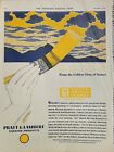 1929 Pratt & Lambert 61 peinture émail lueur dorée coucher de soleil publicité Merritt Cutler