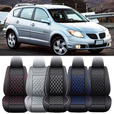Full Set 2/5 Car Seat Cover Luxury Leather Front & Rear For Pontiac Vibe 2003-10 Foto 1 de 4