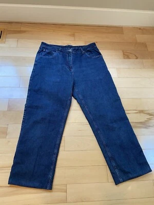 Pantalones de mezclilla Woolrich forrados de franela azules para mujer talla 12 azules cálidos cabina acogedores al aire libre Foto 1 de 4