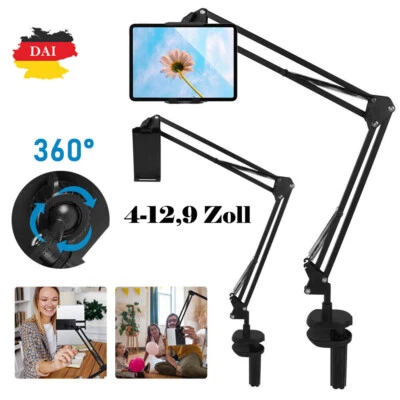Tablet Halterung Verstellbar Tisch Bett Ständer Handy Halter für 4,7-12,9 Zoll - Bild 1 von 4