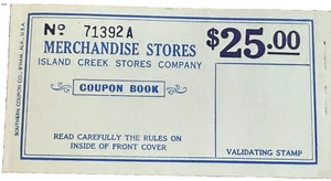 1940s Island Creek Coal Mining Scrip - New unbenutzt - 241 - Bild 1 von 5