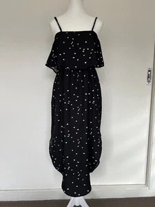 Decjuba dress 8 black white stars long sleeveless in excellent condition ItemUU - Picture 1 of 12