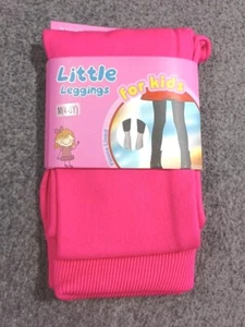 Little Leggings for Kids Fleece Lined Pink Size Medium (4-6Y) - Picture 1 of 2