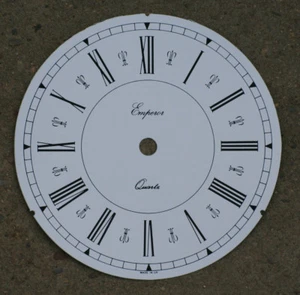 6.1/8 inch 156mm WHITE ROMAN CLOCK DIAL, flure de lys decoration. - Picture 1 of 1