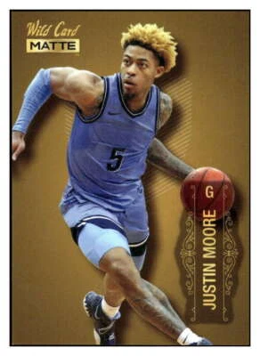 JUSTIN MOORE RC 2022 Wild Card Gold Matte ROOKIE #45 Villanova NBA  NCA ID:51970 - Image 1 of 2