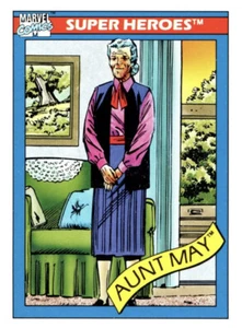 1990 Impel Marvel Universe Series 1 Super Heroes AUNT MAY #28 - Picture 1 of 2