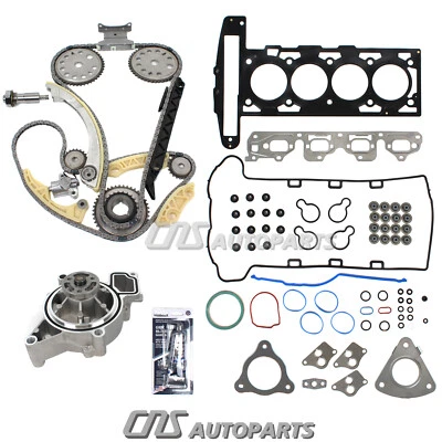 Head Gasket Set Timing Chain Water Pump Kit Fit 02-06 Chevrolet Saturn 2.2L Foto 1 de 4