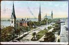 MILWAUKEE WI~1900's Grand Avenue Park ~ Churches ~ Yellow Trolley 