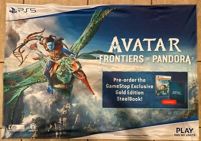 "Póster de tela Avatar Frontiers of Pandora 48x34"" ENORME bandera publicidad minorista" Foto 1 de 4