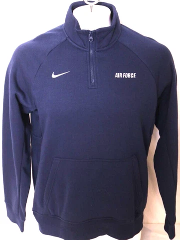 NEW United States USAF Air Force Falcons Nike Blue 1/4 Zip Sweatshirt Mens L Cover