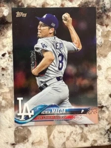 2018 TOPPS SERIE 2 TOPPS FOIL INSERTO CARD LA DODGERS KENTA MAEDA #484 - Foto 1 di 1