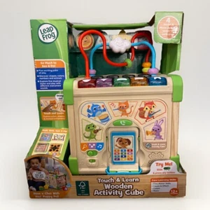 Cube d'activité en bois toucher et apprendre - Photo 1/4