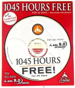 America Online Collectible / Install Disc, Vintage AOL V9.0 CD "Crimson & White" - Picture 1 of 2