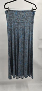 LuLaRoe Damen Maxirock Größe M Punkte Print blau rot gelb - Bild 1 von 10