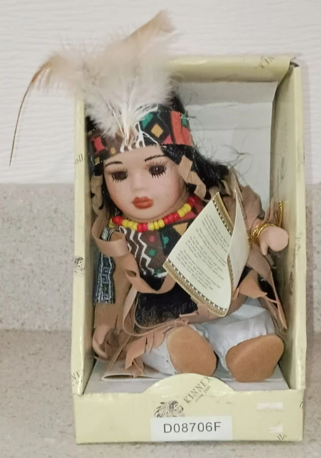 Kinnex Little Cubs Native American Porcelain Doll D08706K 37 Limited Collectible
