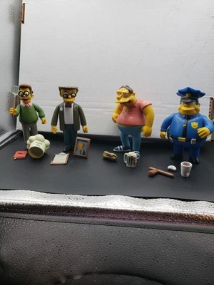 Playmates 2000 Serie 2 Los Simpson WOS Lote de 4 Sueltos con Accesorios Completos Foto 1 de 4
