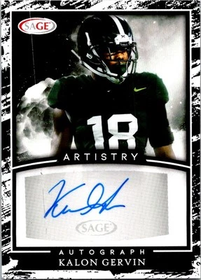 2022 SAGE Artistry #A-KG2 Kalon Gervin Autographs White 9SSSS - Image 1 of 2