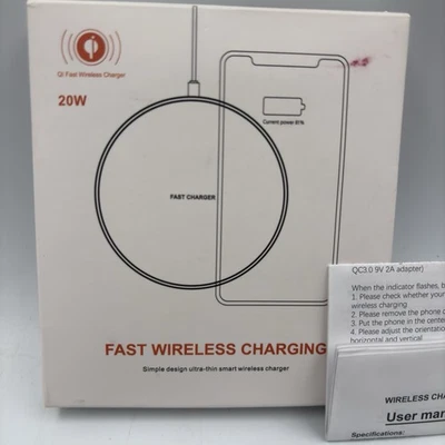 20W Max Wireless Fast Charger Charging Pad for Samsung Phone Buds iPhone AirPods - Image 1 of 4