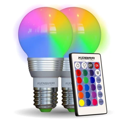 Kobra LED Color Changing Light Bulb with Remote Control - 16 Different Color ... - Image 1 of 4