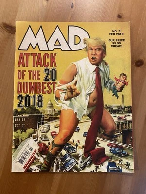 MAD Magazine Attack Of The 20 Dumbest 2018 NO. 5 FEB 2019 President Donald Trump Foto 1 de 4