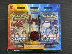 Pokémon Cards Sealed Double Crisis 4 Pack Blister Kyogre Groudon XY 2016 - Picture 1 of 2