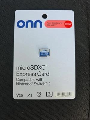 Onn 512GB Micro SD Express Card Nintendo Switch 2*BRAND NEW*NEVER OPENED* - Image 1 of 2
