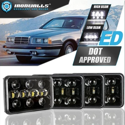 Faros LED PUNTO 4 piezas 4x6" haz alto/bajo lámpara H4 para Mercury Cougar Marquis 77-86 Foto 1 de 4