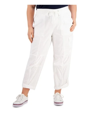 TOMMY HILFIGER Mujer Blanco Pierna Recta Pantalones Plus 3X Foto 1 de 4