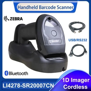 Zebra LI4278-SR20007CN 1D Bluetooth Barcode Scanner w/ USB/RS232 Cable & Cradle - Picture 1 of 11