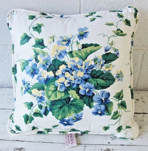 Waverly Sweet Violets Throw Pillow w/ Insert~16" x 16" - Picture 1 of 4