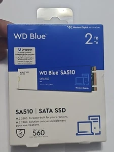 Western Digital 2TB WD Blue SA510 SATA SSD M.2 2280 - WDS200T3B0B-00C7C0 - Picture 1 of 2