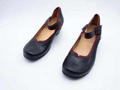 Grand Step shoes Escarpins Mocassins Talon Schuh Cuir Noir Gr 39 Eu Art 33952-98 - Photo 1/4