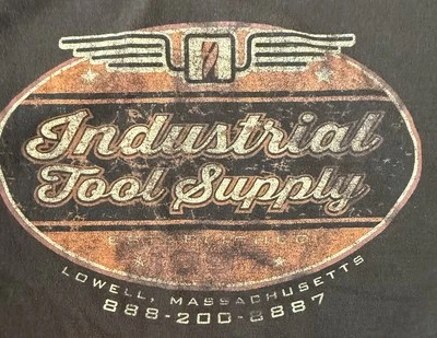 Vintage Industrial Tool Supply T-Shirt Men's L OSG Black Grunge Workwear 90’s Foto 1 de 4