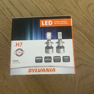 Sylvania H7 LED PowerSports/Fog Headlight Set of 2 Bulbs Open Box - Picture 1 of 4