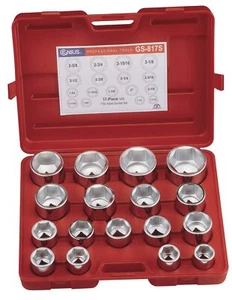 Genius Tools 17 Piece 1" Dr. SAE Hand Socket Set (CR-Mo) - GS-817S - Picture 1 of 1