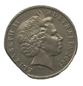 MONEDA AUSTRALIANA DE 5 CENTAVOS 2005 | RARA MONEDA DE ERROR DE LLANTA MORDIDA DE PLANCHET RECORTADA - Imagen 1 de 9