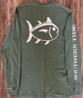Southern Tide Men’s XS Long Sleeve T Shirt, Green, Pocket *Excellent Condition* - Изображение 1 из 4