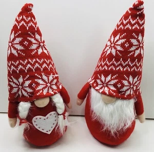 2 Christmas Gnome’s At Home Red White Yule Tidings New - Picture 1 of 5