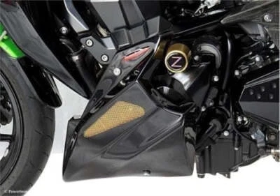Kawasaki Z750R 2011-2012 Belly Pan Gloss Black with silver Mesh by Powerbronze — 第 1/4 张图片