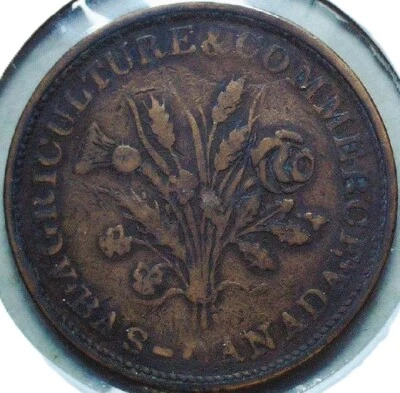 1838 - Canada Un Sou - BOUQUET - LC-36 - Lot # LITJH 2087 - Image 1 of 4
