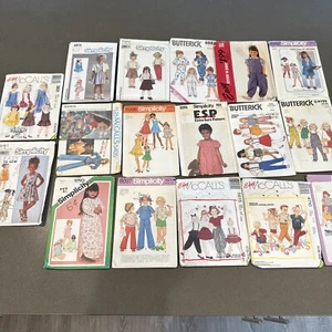 17 Vintage Sewing Patterns Girls 4/5/6 Clothes Kids McCall Butterick Simplicity - Picture 1 of 18